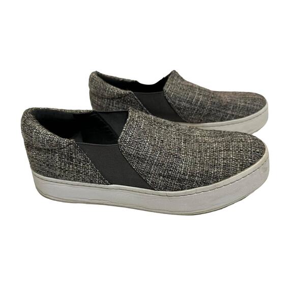 Vince Women's Gray Tweed Platform Slip-on Sneakers Shoes Size‎ 11M - Picture 2 of 10